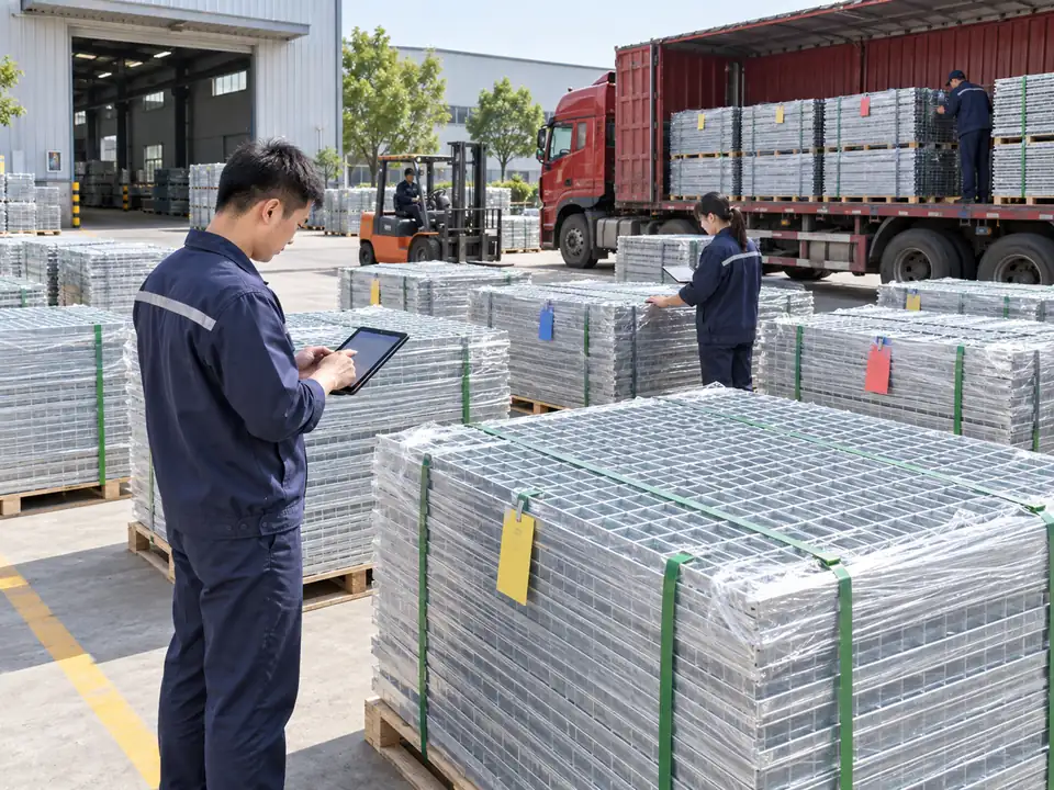 钢格板包装数量与发货资料核对